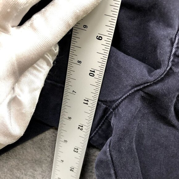 Lands' End Pleated Front Chino Shorts Mens Size 37 Navy Blue Legacy Chino Khaki - Picture 6 of 8